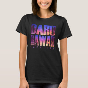 T-shirt Oahu Hawaï Plage Vacances d'Été Famille Correspond