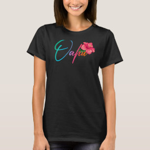 T-shirt Oahu Hawaiian Hibiscus Fleurs Hawaii Beach Luau P