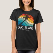 T-shirt Oak Island Beach North Carolina Beach Palm Tree So (Devant)