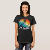 T-shirt Oak Island Beach North Carolina Beach Palm Tree So (Devant entier)
