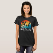 T-shirt Oak Island Beach North Carolina Palm Tree Beach So (Devant entier)