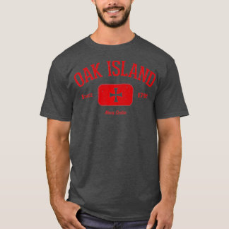 T-shirt Oak Island Knights Templar Cross Design Cadeau