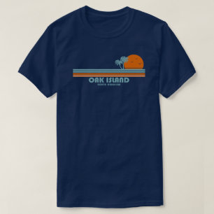 T-shirt Oak Island North Carolina Sun Palm Trees
