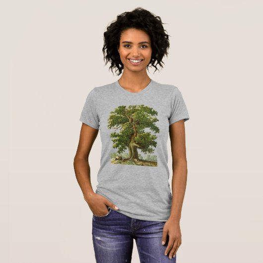 T-shirt Oak Tree Art Vintage (Devant entier)