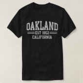 T-shirt Oakland California CA Athletic Text Sport Style Pu (Design devant)