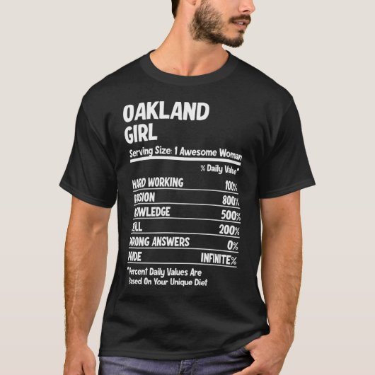 T-shirt Oakland Girl (Devant)