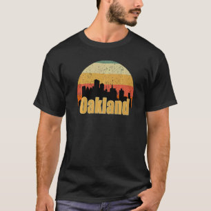 T-shirt Oakland Skyline Silhouette Sunset I Love The Bay A