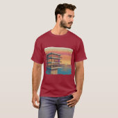 T-shirt Oasis moderne : Coucher de soleil de luxe (Devant entier)