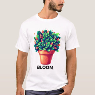 T-shirt Oasis Urbain Fleur Succulent Style de vie Confort