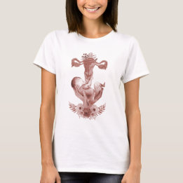 T-shirt Ob/Gyn Midwoman Florale Enfance Cervix Ovaires
