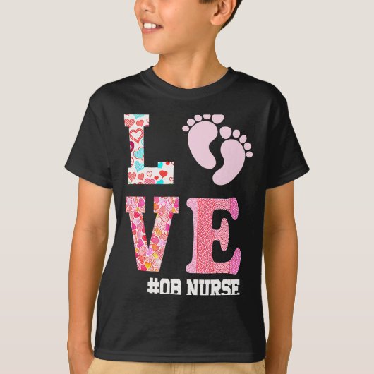 T-shirt Ob Nurse Valentines Day Delivery Labor Nursing 1  (Devant)