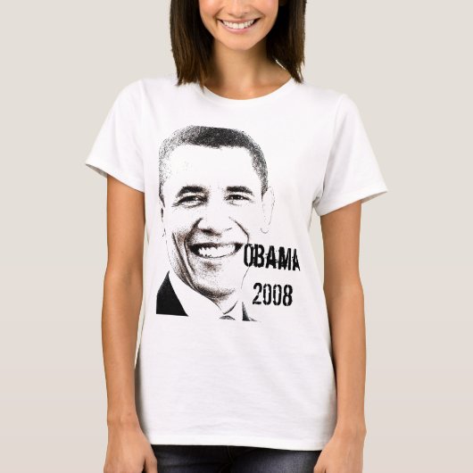 T-shirt Obama '08 avec le site Web (Devant)