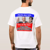 T-shirt OBAMA 08 Palin McCain - plus de la même chose (Dos)