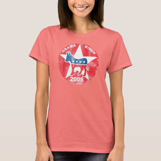 T-shirt Obama Biden 08 Retro (Devant)