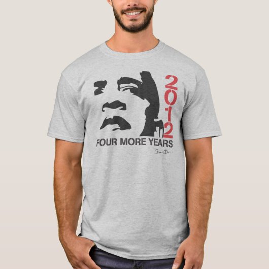 T-shirt Obama de chemise de quatre plus années (Devant)