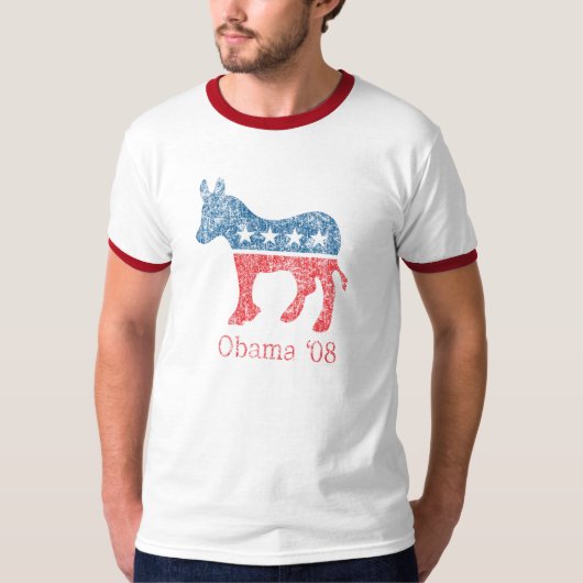 T-shirt Obama Démocrate '08 (Devant)