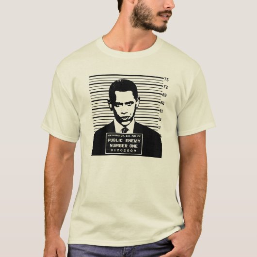 T-shirt Obama - ennemi public numéro un (Devant)