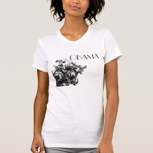 T-shirt OBAMA-Fleurs (Devant)