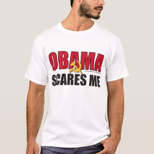 T-shirt Obama m'effraye (Devant)