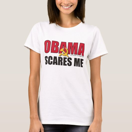 T-shirt Obama m'effraye - customisé (Devant)