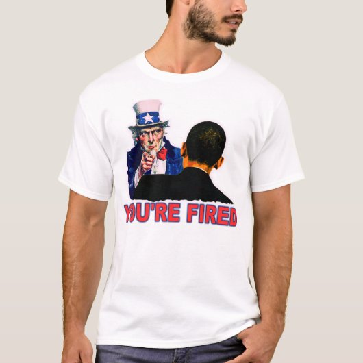 T-shirt Obama mis le feu (Devant)