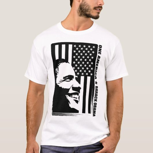 T-shirt Obama noir et blanc (Devant)
