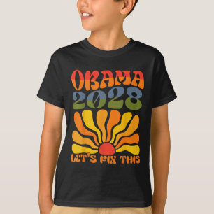 T-shirt Obama pour le président 2028 Obama 2028 Flower Boh