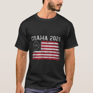 T-shirt Obama Retro Us Vintage Drapeau Patriotique 2028 Po