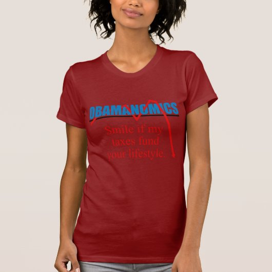T-shirt Obamanomics - sourire si mes impôts financent (Devant)