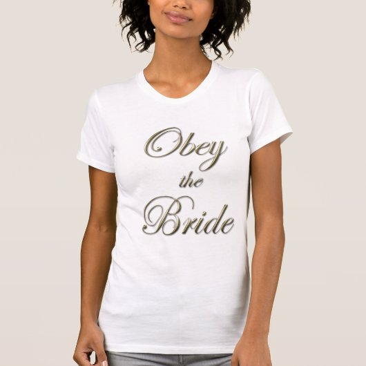T-shirt Obéissez le débardeur de jeune mariée (Devant)