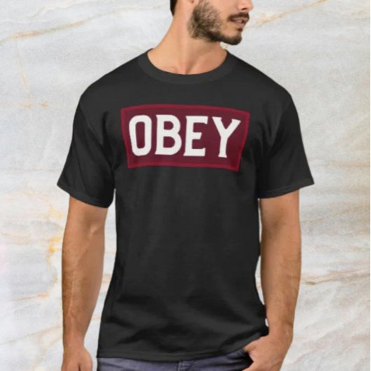 T-shirt OBEY Bold Red Box Typography Shirt