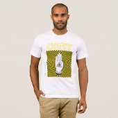 T-shirt Obey Brainwash Mind Control Illuminati oeil main (Devant entier)