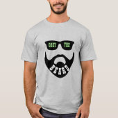 T-shirt Obey the Beard (Yeux verts de la barbe noire) (Devant)