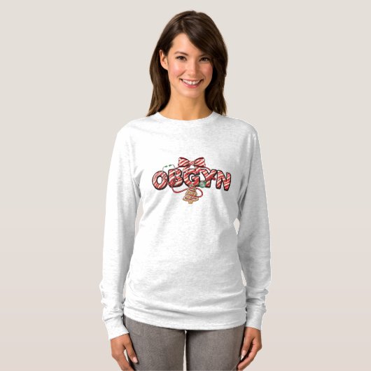 T-shirt OBGYN Christmas Long Sleeve (Devant entier)