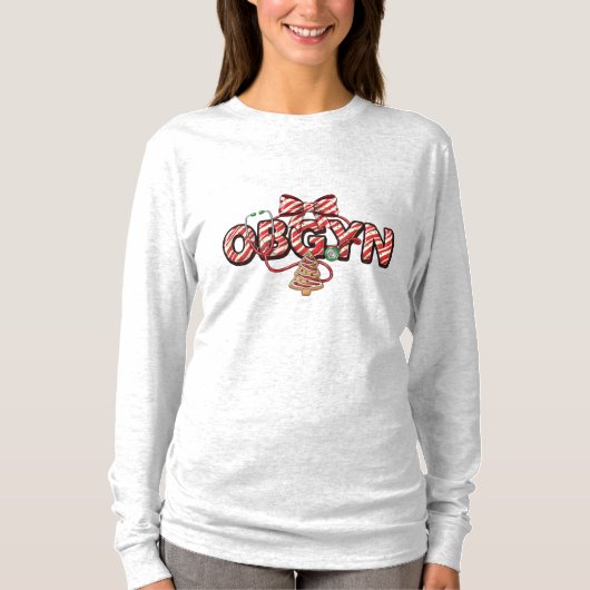 T-shirt OBGYN Christmas Long Sleeve (Devant)