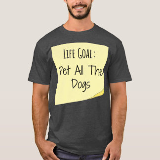 T-shirt objectif de vie animal tous les chiens notes colla