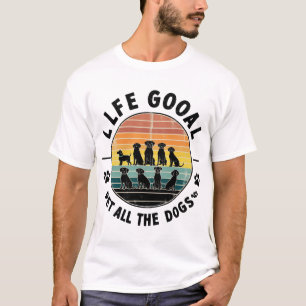 T-shirt Objectif de vie caresser tous les chiens Copie Cop