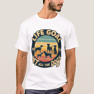 T-shirt Objectif de vie caresser tous les chiens Copie Cop