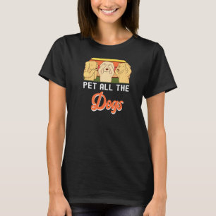 T-shirt Objectif de vie caresser tous les chiens N'entende