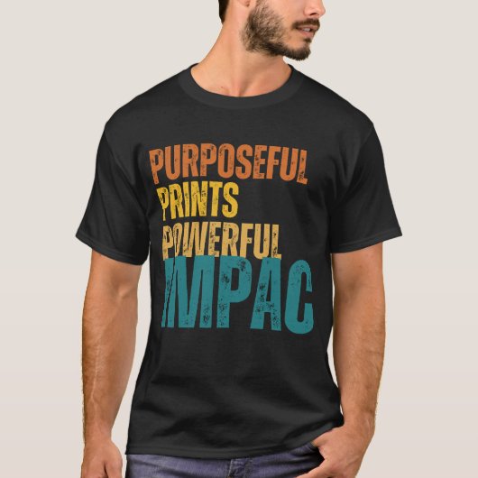 T-shirt Objectif, impressions.puissant, impact (Devant)
