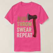 T-shirt Objectif Jeter Jouer Répéter Ax Jetant Lumberjack6 (Design devant)