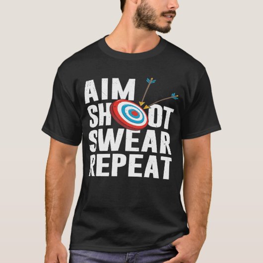 T-shirt Objectif Tir Jeu Répéter Tir à l'arc Cible (Devant)