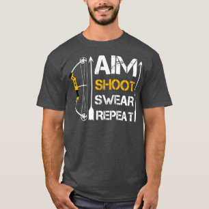 T-shirt Objectif Tir Serrer Répéter Tir à l'arc Cadeau Hob
