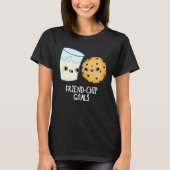 T-shirt Objectifs Ami-Chip Funny Lait Cookies Pun Dark BG (Devant)