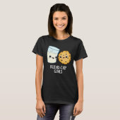 T-shirt Objectifs Ami-Chip Funny Lait Cookies Pun Dark BG (Devant entier)