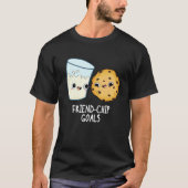 T-shirt Objectifs Ami-Chip Funny Lait Cookies Pun Dark BG (Devant)