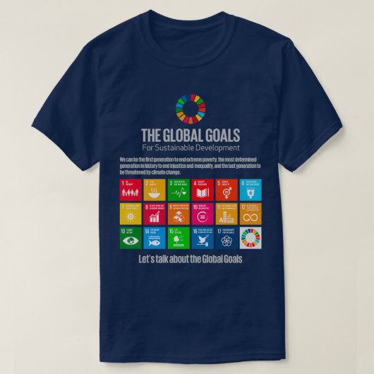 T-shirt Objectifs de développement durable des Nations Uni (Design devant)
