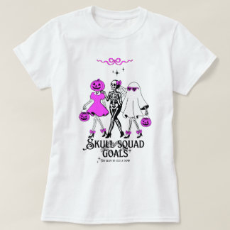 T-shirt Objectifs de l'équipe Pink Skull – Squelette fémin