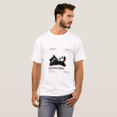 T-shirt Objectifs de moustaches Silhouette de chat (Devant entier)