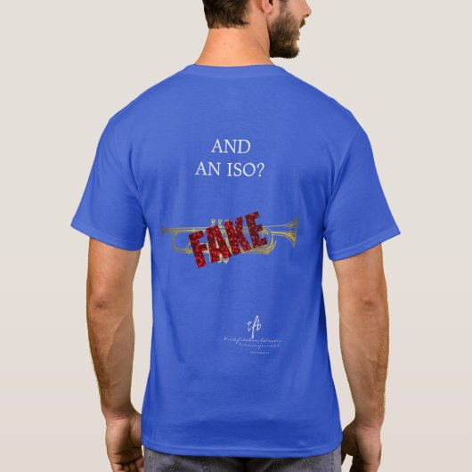 T-shirt Objets En Forme D'Instrument Je Trompette Wh. Text (Dos)